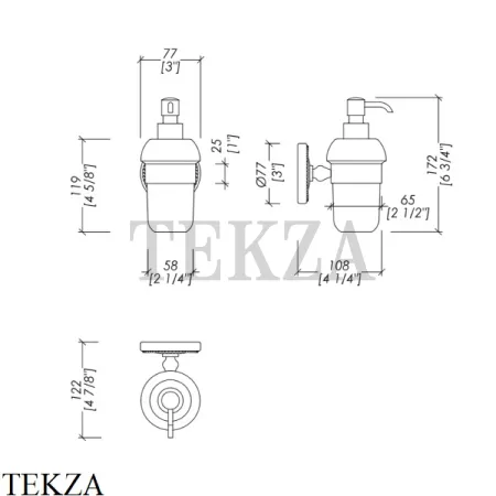 Devon&Devon DOROTHY Дозатор для жидкого мыла DOR430NK, никель глянец