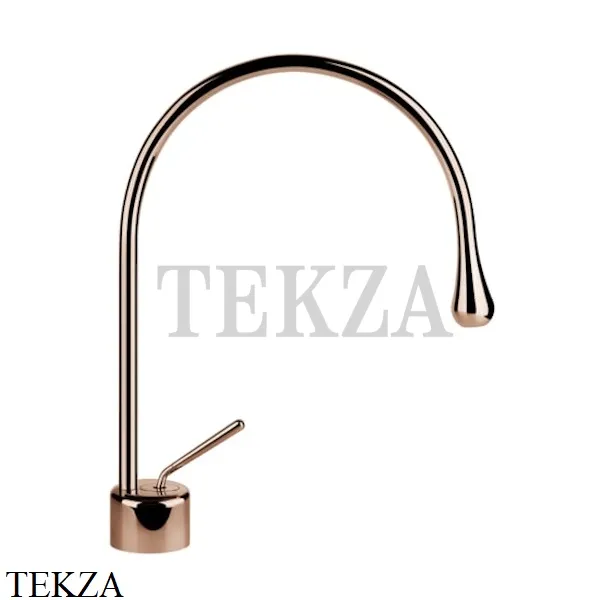 Gessi Goccia Смеситель для раковины средний, без сливного гарнитура 33602-123, Copper глянец