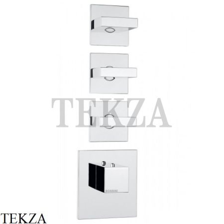 Bossini RECTANGULAR Термостат для душа на 3, 4, 5, 6 потоков, внешняя часть Z033205.030, хром глянец