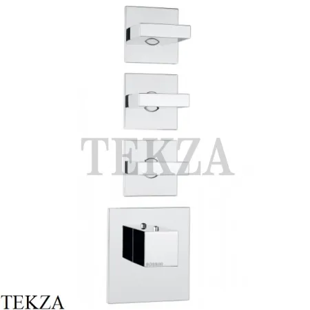 Bossini RECTANGULAR Термостат для душа на 3, 4, 5, 6 потоков, внешняя часть Z033205.030, хром глянец