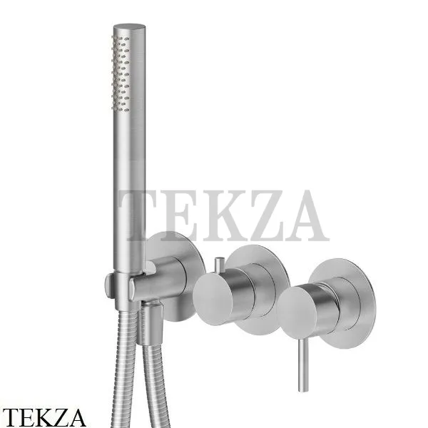 Newform X-Steel 316 Душевой комплект смеситель 2 потока, ручной душ, сталь 69667EX.50.050, INOX Stainless steel
