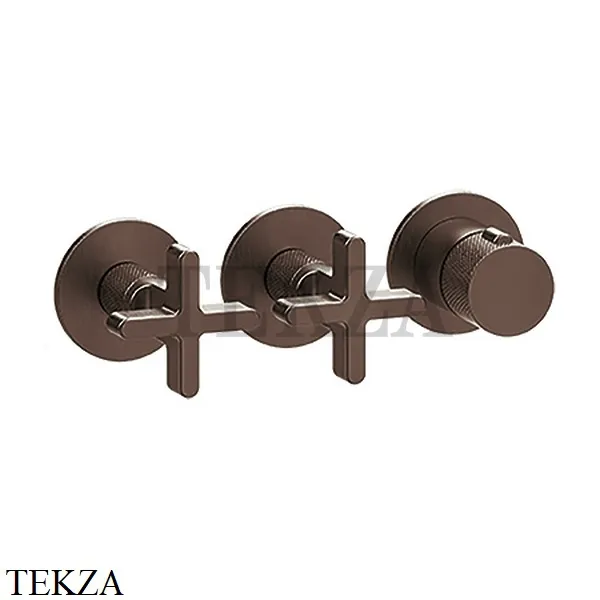 Gessi INCISO SHOWER Термостатический смеситель, 2 потока, внешняя часть 58434-845, Dark Bronze