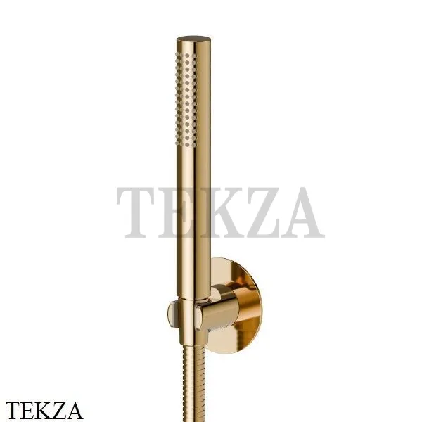 Newform Душевой комплект ручной душ стержневой из латуни 866.61.020, PVD Glossy Gold