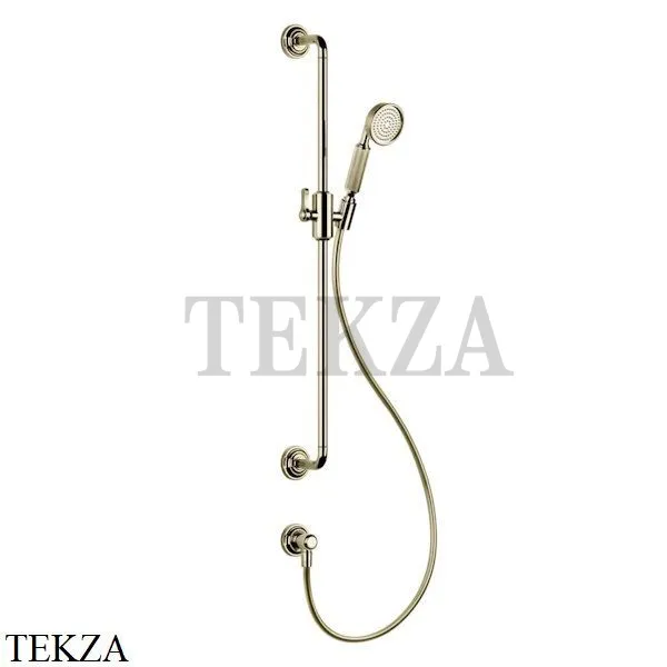 Gessi VENTI20 Штанга в комплекте с душевой лейкой, шланг, вывод 65142-710, Brass PVD