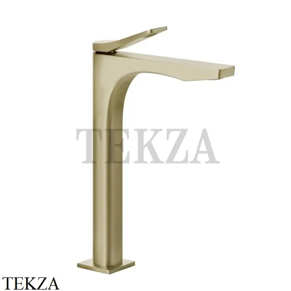 Gessi RILIEVO Смеситель для раковины высокий, без донного клапана 59004-727, Brushed Brass