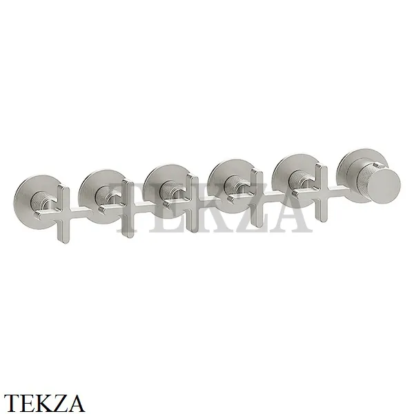Gessi INCISO SHOWER Термостатический смеситель, 5 потоков, внешняя часть 58440-149, Finox Brushed Nickel