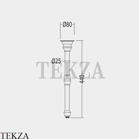 Devon&Devon SHOWER Потолочный кронштейн для душевой лейки AQ5904CR, хром глянец