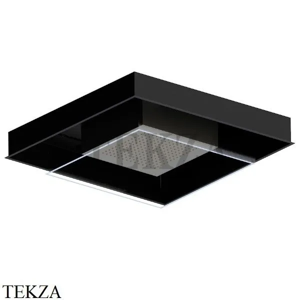 Newform Встроенная душевая лейка, хромотерапия, с кнопкой 688.M2.070, Titanium satin-черный