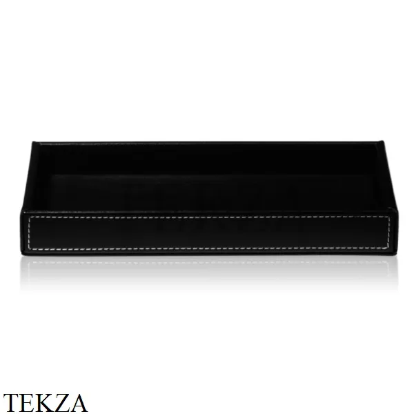 Decor Walther BROWNIE TAB M Бокс для ванных принадлежностей 0930060, черный матовый, эко-кожа