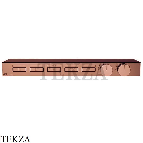 Gessi HI-FI Термостатический смеситель с полочкой, на 5 потоков 63028-708, Copper Brushed PVD