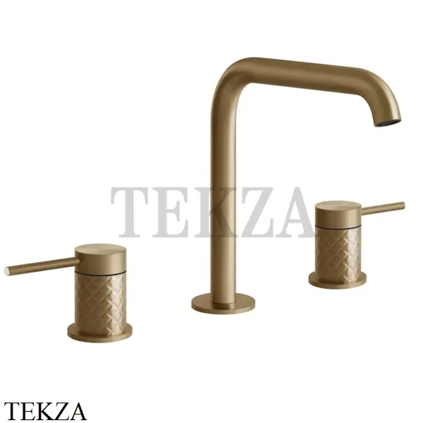 Gessi 316 INTRECCIO Смеситель для раковины, низкий, без сливного гарнитура 54112-726, Warm Bronze Br.