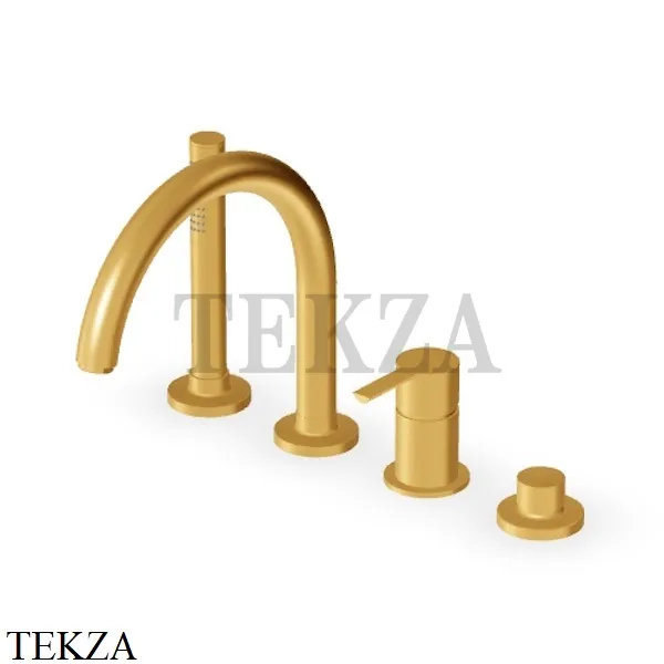Zucchetti Gill Смеситель на борт ванны с гарнитуром ZGL502.C41, brushed gold