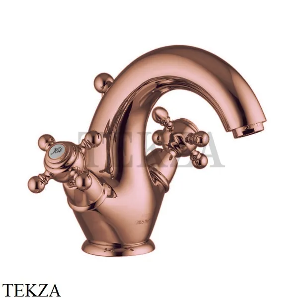 FIMA Carlo Frattini ELIZABETH Смеситель для раковины 1 отв, с донным клапаном F5091/2RA, медь Brushed