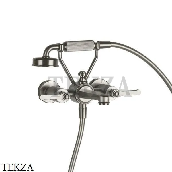 Gessi VENTI20 Смеситель ванна-душ с гарнитуром 65113-149, Finox Brushed Nickel