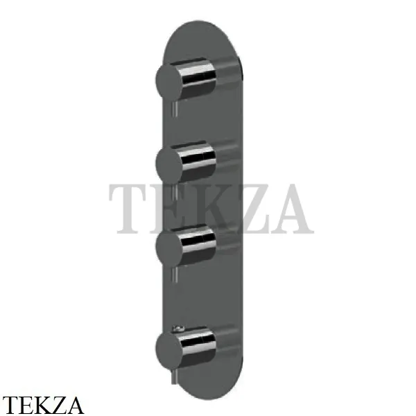 Newform XT Термостат для душа на 3 потока, внешняя часть, 67603E.M0.077, Carbon satin