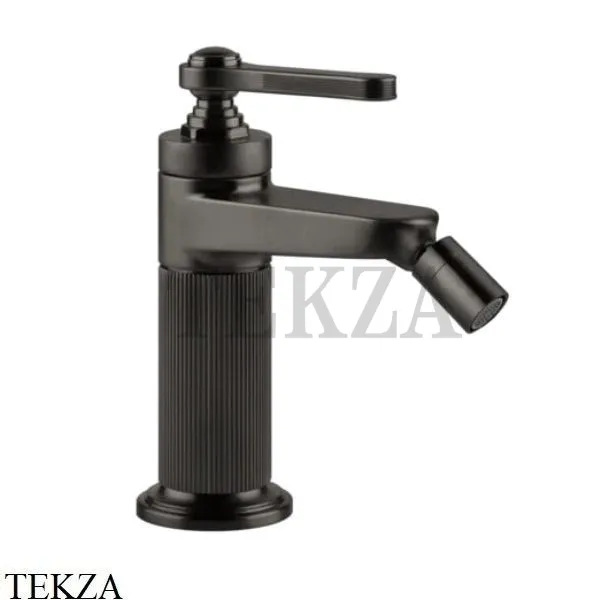 Gessi VENTI20 Смеситель для биде с донным клапаном 65007-707, Black Metal Brushed