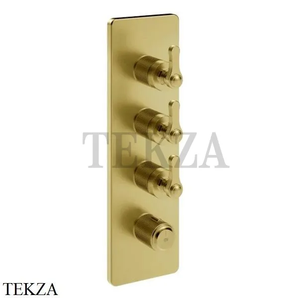 Gessi VENTI20 Термостат для душа, 3 потока, внешняя часть 65204-716, Gold Br. PVD