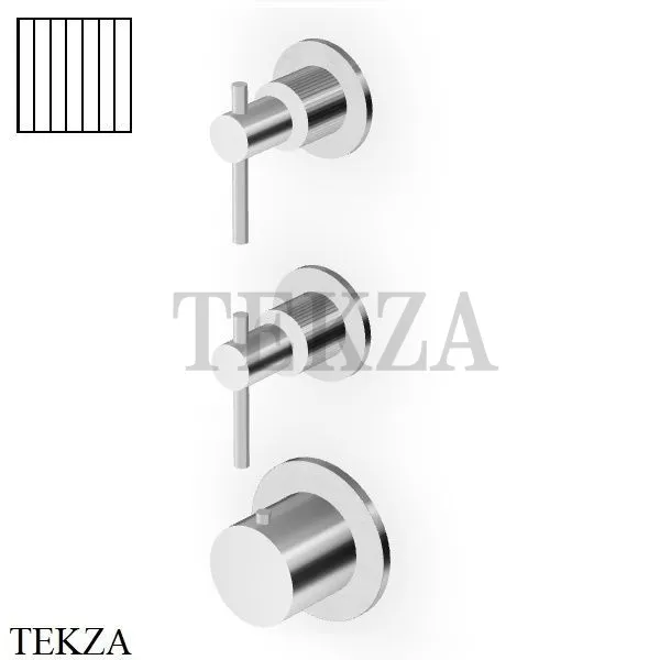 Zucchetti Helm Vertical Термостат для душа на 2 потока, внешняя часть ZHL802.XG2, нержавеющая сталь brushed