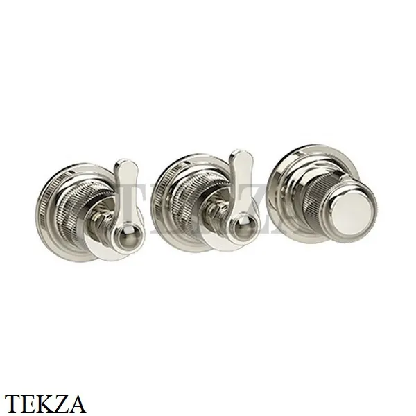Gessi VENTI20 Термостат для душа, 2 потока, внешняя часть 65334-149, Finox Brushed Nickel