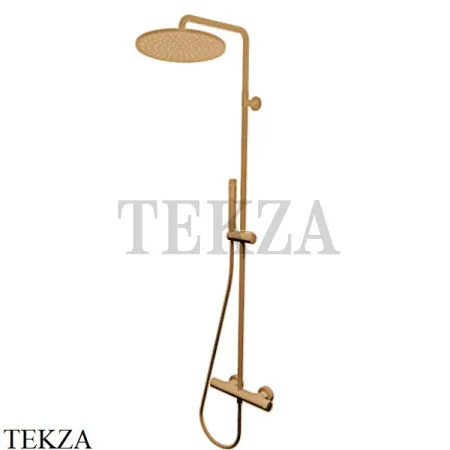 Bossini COSMO Душевая стойка со смесителем, D280, лейка ZEN L10056.022, бронза classic