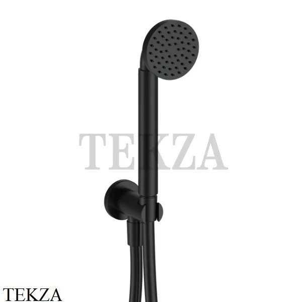 Fantini Icona Classic Душевой набор, ручная лейка, вывод 5313R043, Черный матовый