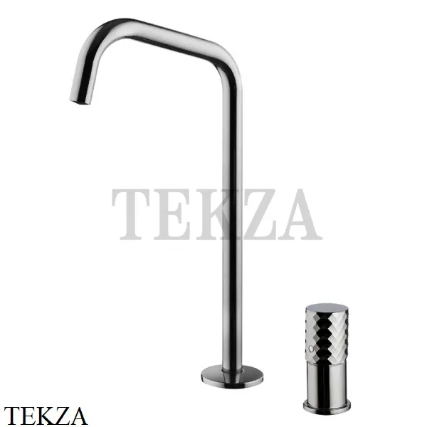 FIMA Carlo Frattini Spillo TECH X Смеситель для раковины, с донным клапаном F3271TNDXCN, Black chrome