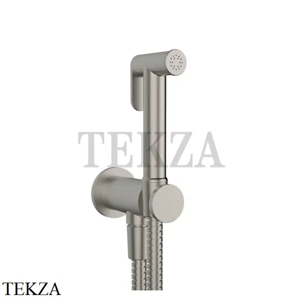 Gessi Гигиенический душ с выводом воды и держателем 14331-149, Finox Brushed Nickel