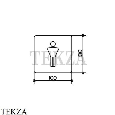 Keuco PLAN Табличка на дверь туалетной комнаты 14967010000, хром глянец