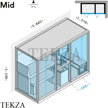 Effegibi MID Комплекс сауна/хаммам с душем в правый угол LO70010003