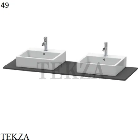 Duravit XSquare Консоль-столешница подвесная под две раковины, белый матовый