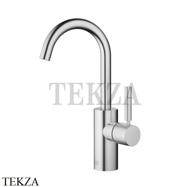 Dornbracht Meta Смеситель для раковины поворотный, с донным клапаном 33510661-93, Brushed Chrome