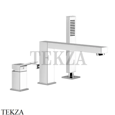 Gessi RETTANGOLO K Смеситель для ванны на 3 отверстия 53037-031, хром глянец