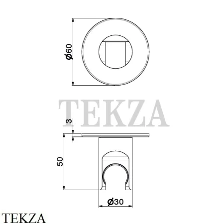 Newform Держатель для ручного душа, фиксированный 28155.M0.072, Copper satin