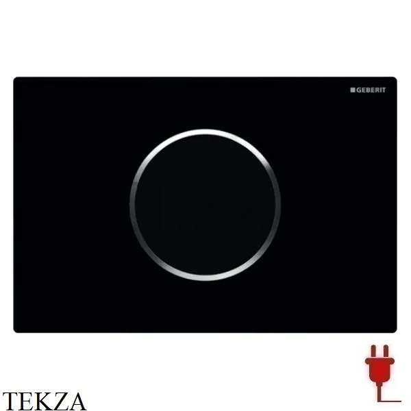 Geberit Sigma10 Клавиша смыва бесконтактная, питание от сети 115.907.KM.1, черный глянец, хром глянец
