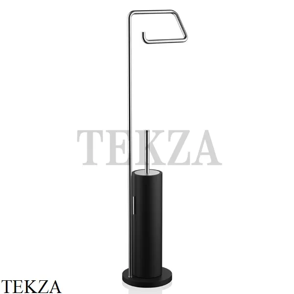 Decor Walther Stone Black SBK Напольная стойка с туалетным ершиком 0973565, черный матовый-stainless steel
