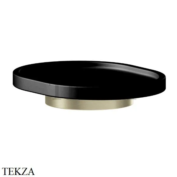 Newform X-Steel 316 Мыльница подвесная с держателем, композит 73251X.59.098, PVD Brushed pale gold