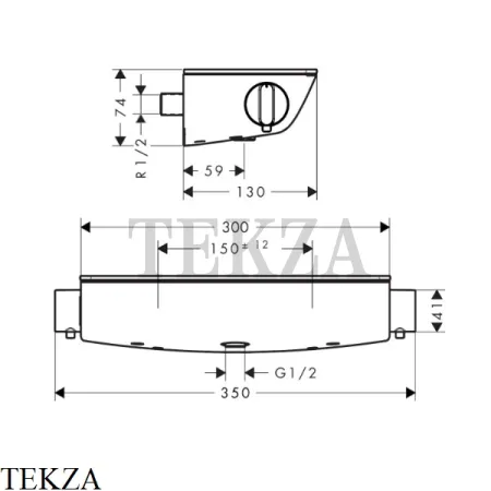 Hansgrohe Ecostat Select Термостат для душа ВМ - Renovation 13111000, хром глянец