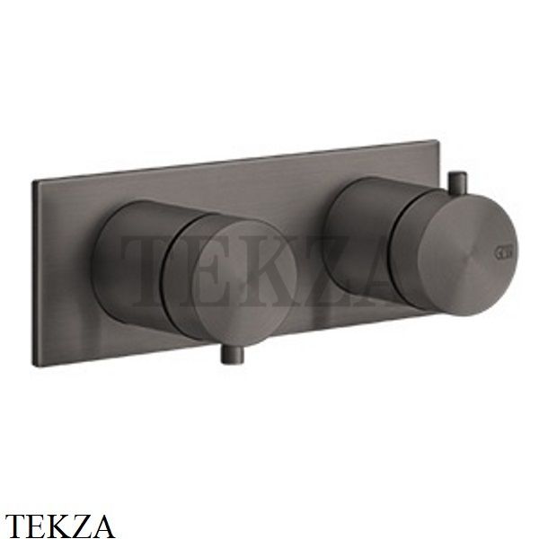 Gessi 316 SHOWER Термостат для душа на 3 выхода, на планке внешняя часть 54036-707, Black Metal Brushed