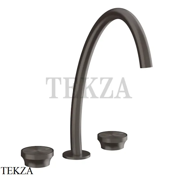 Gessi Origini MATERIC Смеситель для раковины с донным клапаном 66015-707, Black Metal Brushed