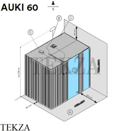 Effegibi AUKI 60 Сауна домашняя финская или BIO, Fir wood SA50600051