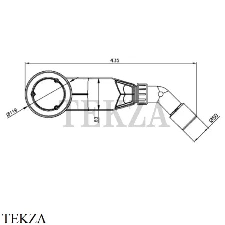 BETTE BetteSolid слив боковой для поддона 0,6 л/с B598-901, хром глянец
