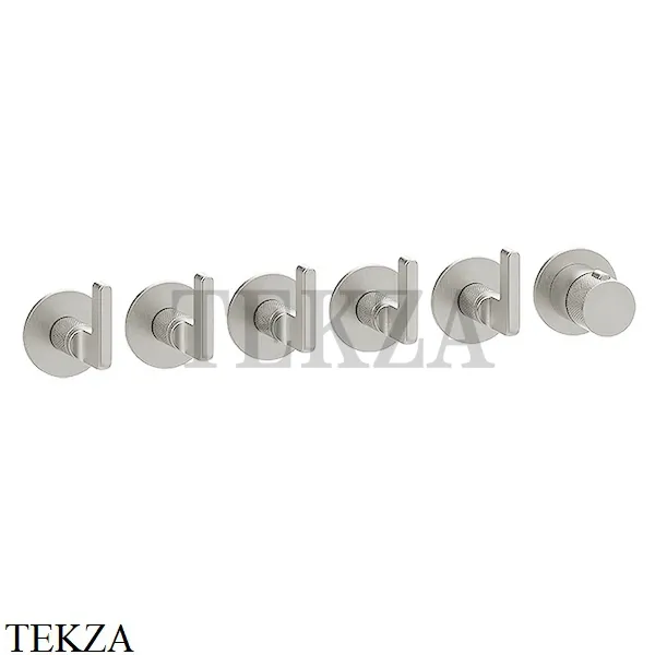 Gessi INCISO SHOWER Термостатический смеситель, 5 потоков, внешняя часть 58340-149, Finox Brushed Nickel
