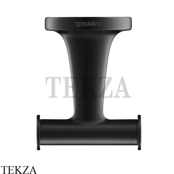 Duravit Starck T Крючок для халата и полотенца двойной 0099304600, черный матовый