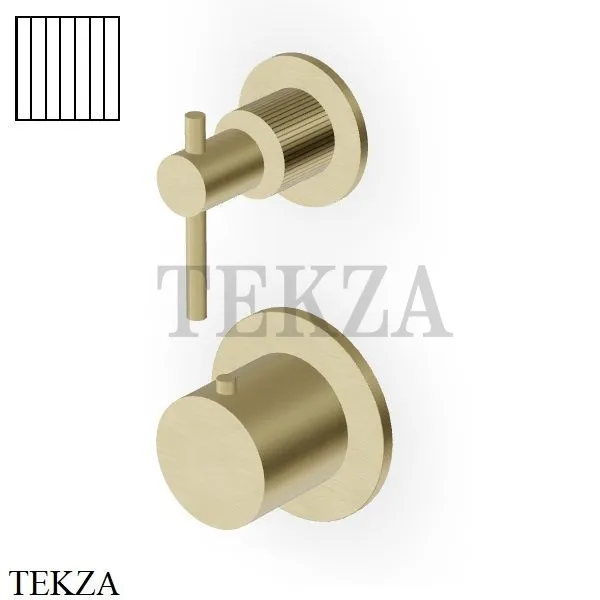 Zucchetti Helm Vertical Термостат для душа на 1 поток, внешняя часть ZHL801.XP31G2, brushed british gold PVD