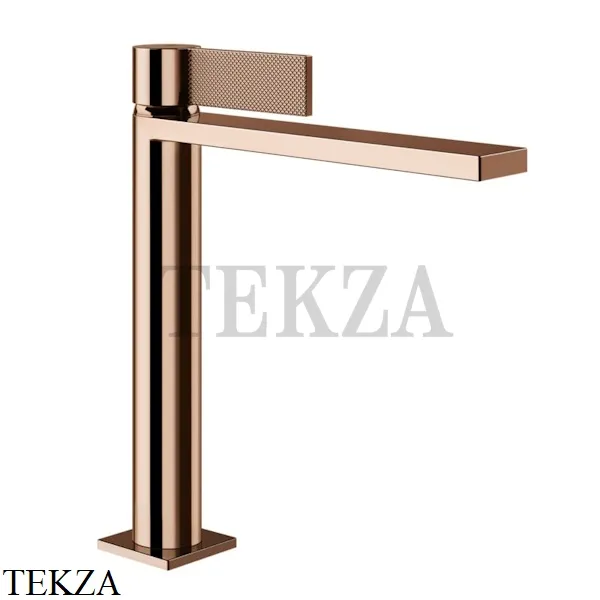 Gessi Inverso Diamantato Смеситель для раковины средний, с донным клапаном 73655-030, Copper глянец