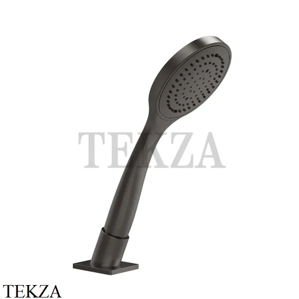 Gessi RILIEVO Душевой комплект на борт ванны, лейка, шланг 59127-707, Black Metal Brushed