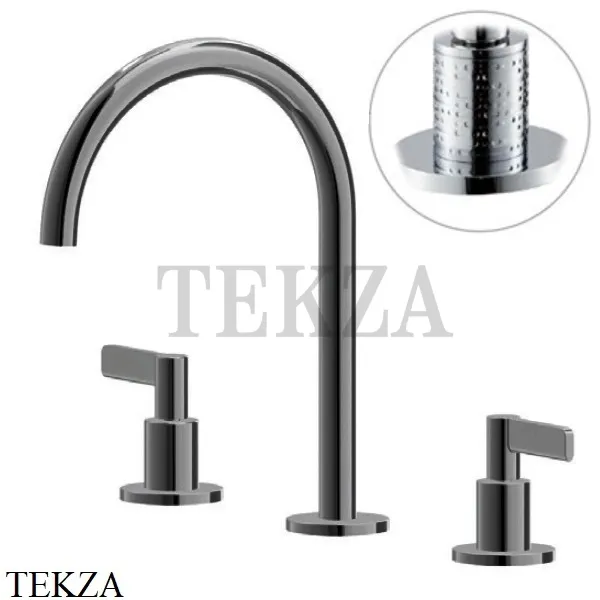 Newform Blink Chic luxury Смеситель для раковины, без гарнитура 71101.58.063, PVD Gun metal