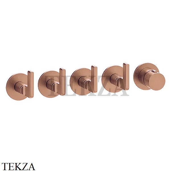 Gessi INCISO SHOWER Термостатический смеситель, 4 потока, внешняя часть 58338-030, Copper глянец