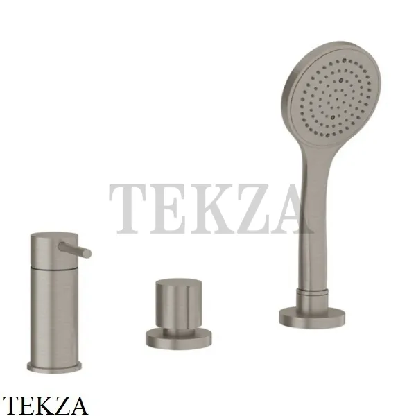 Gessi Emporio Via Tortona Смеситель для ванны, наполнение через слив-перелив 18643-149, Finox Brushed Nickel