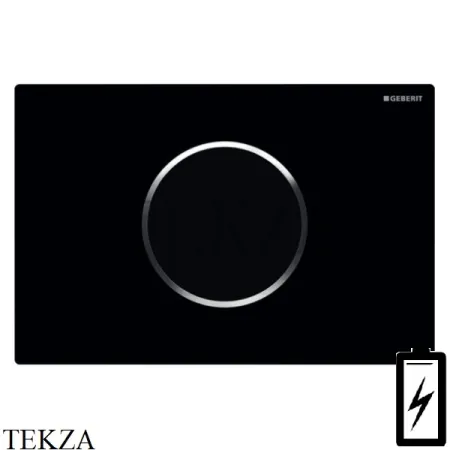 Geberit Sigma10 Клавиша смыва бесконтактная, питание от батарей 115.908.KM.1, черный глянец, хром глянец